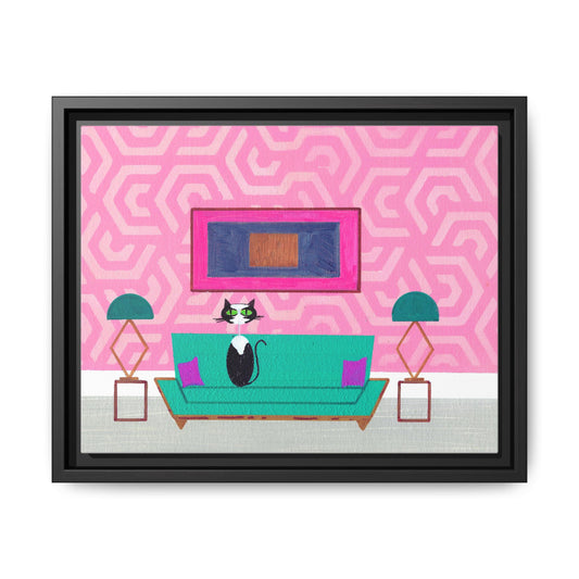 Mr. Tuxedo Framed Vintage Inspired Cat Art
