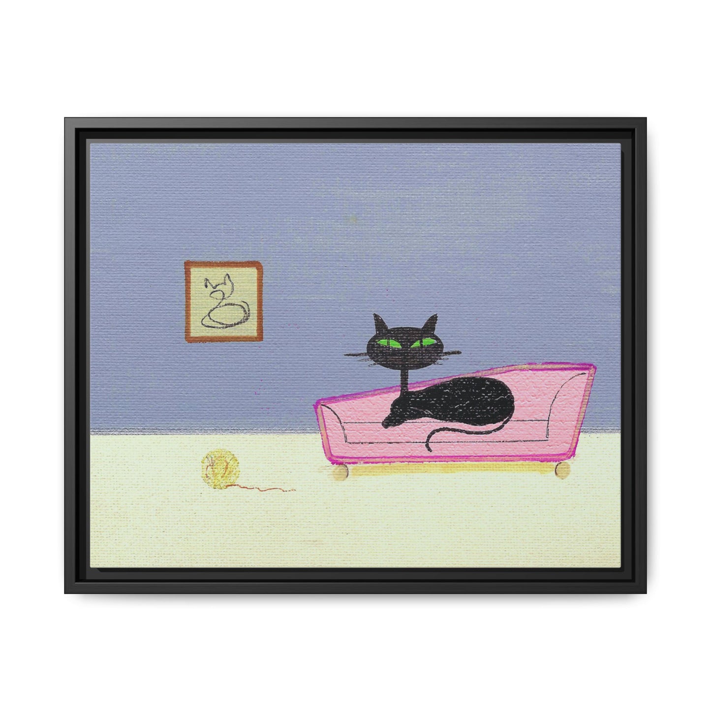 My Kitty Cave Vintage Cat Canvas Print — Framed Wall Art