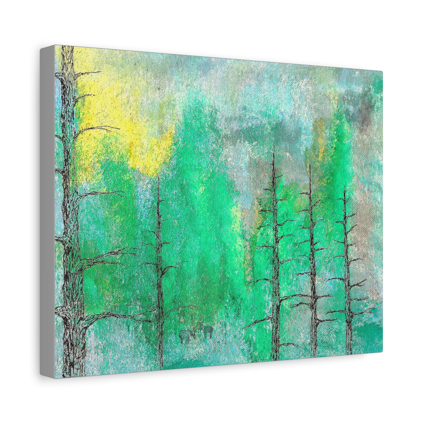 Titled "A View Of The Colorado Forest" Abstract On Canvas