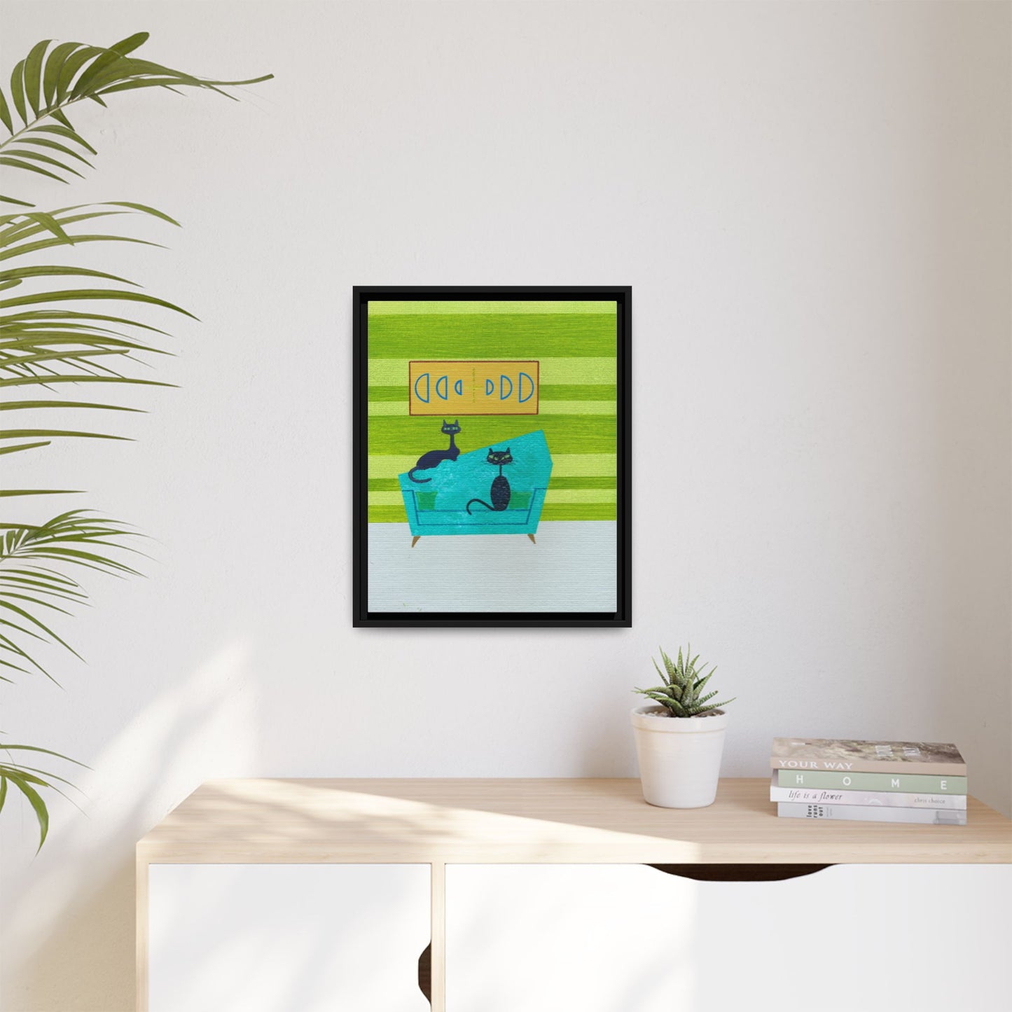 Just The Two Of Us Vintage Inspired Framed Canvas Print