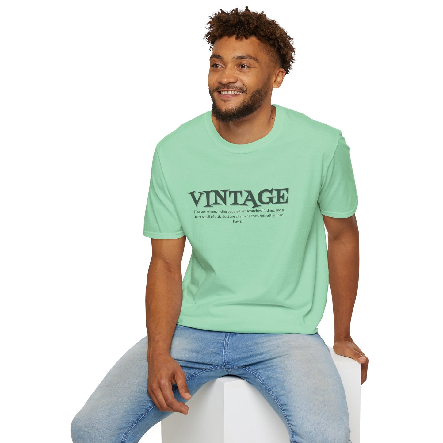 Vintage Definition T-Shirt — Text-Only Retro Typography Shirt
