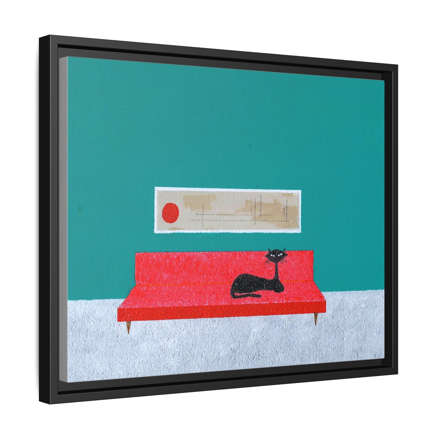 Art Kitty 1 Vintage Inspired Framed Canvas Print