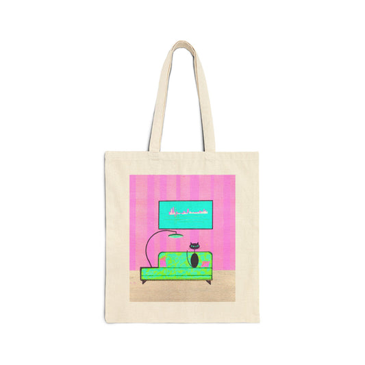 Retro Cat Tote Bag