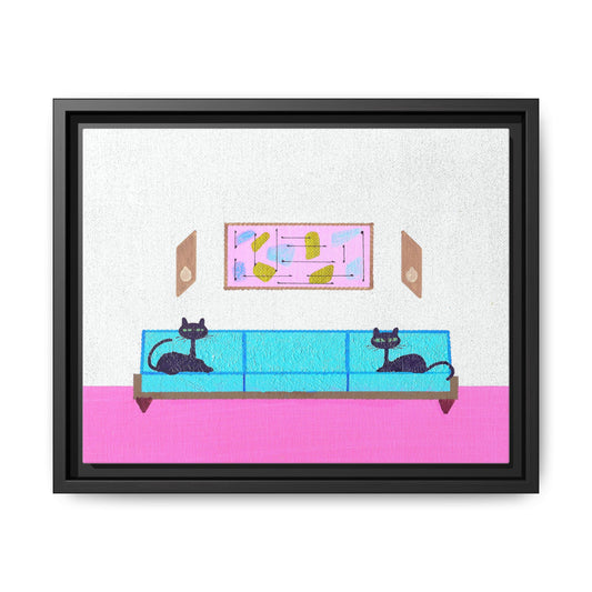 Well Behaved Vintage Inspired Framed Canvas Print