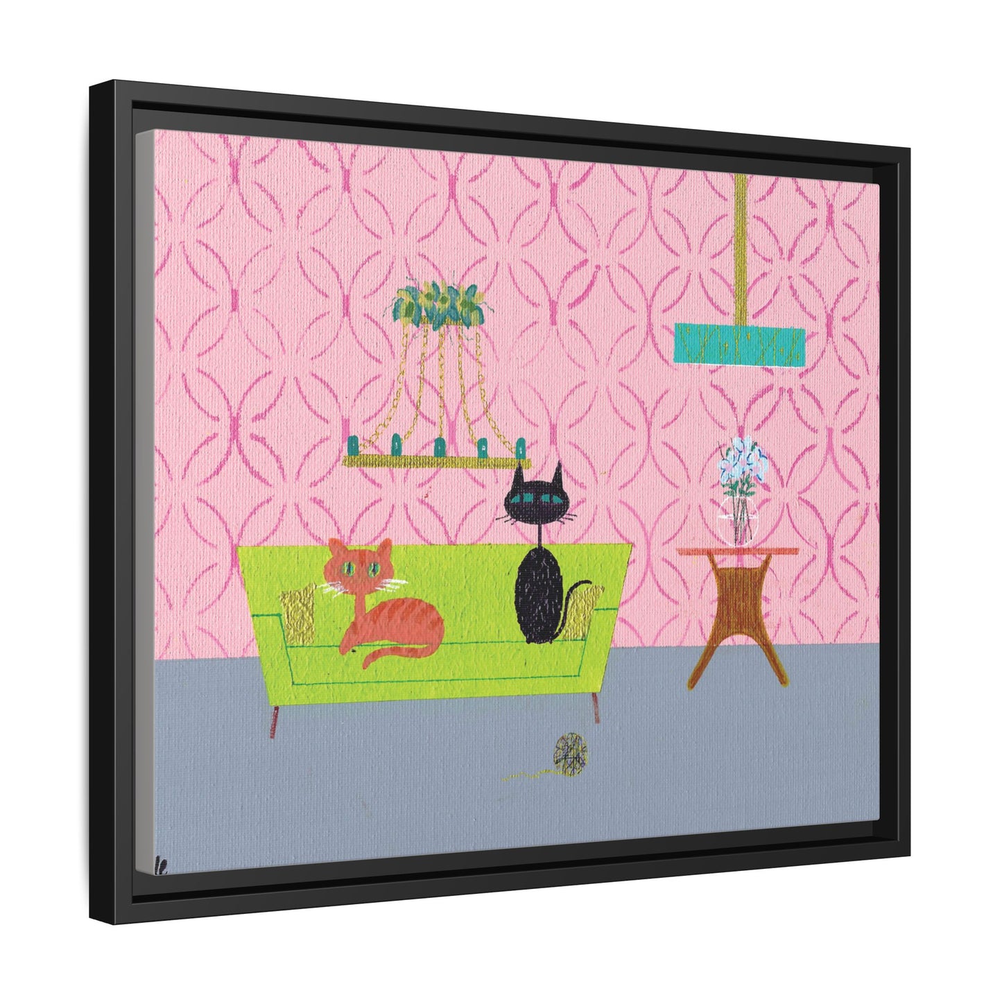 Look Who's Being Good Vintage Inspired Framed Canvas Art