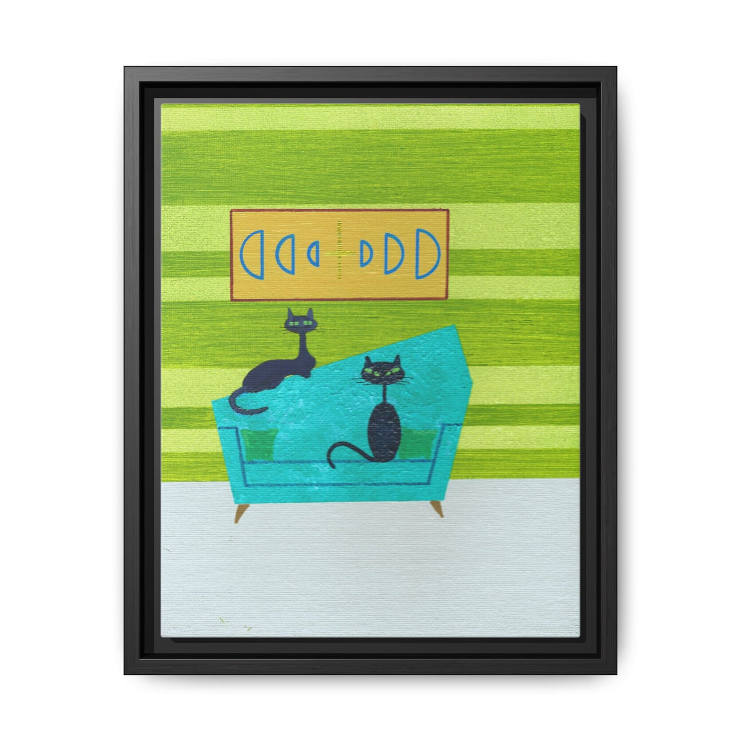 Just The Two Of Us Vintage Inspired Framed Canvas Print