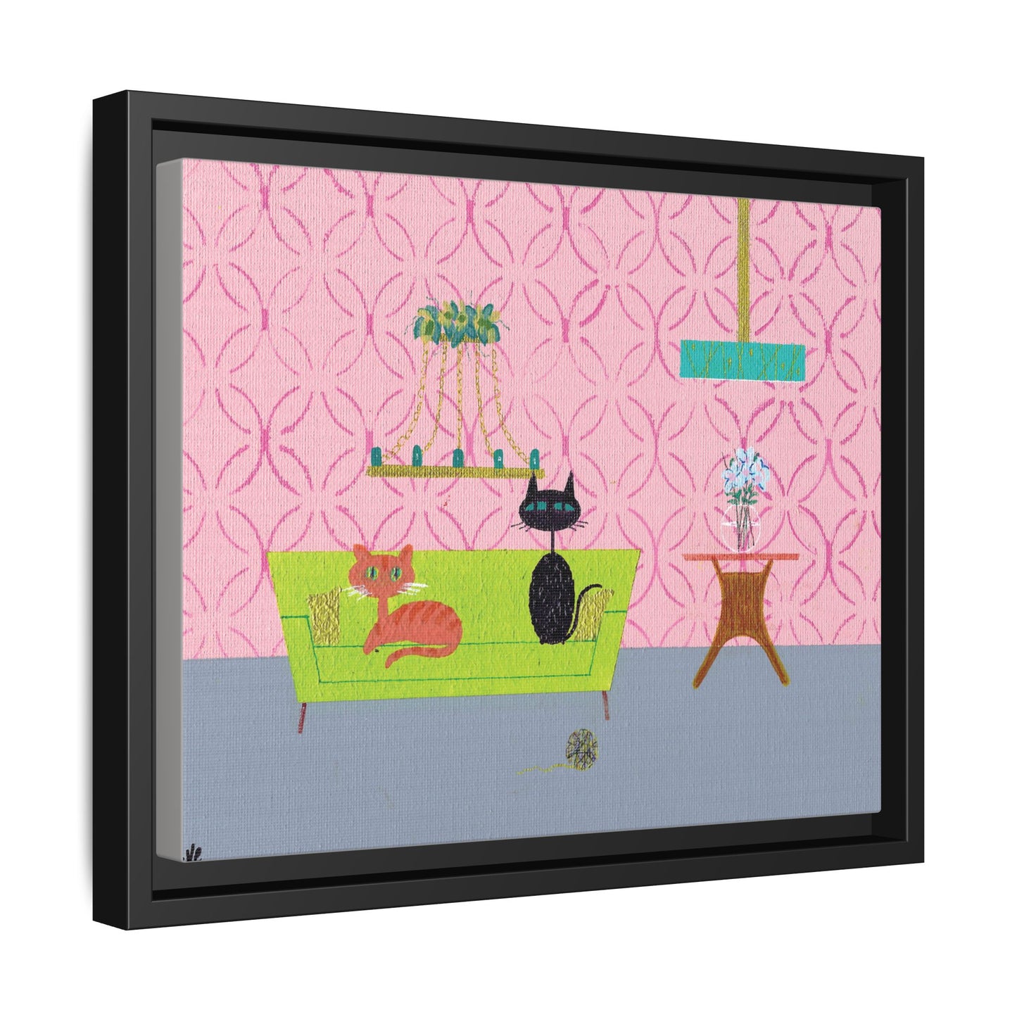 Look Who's Being Good Vintage Inspired Framed Canvas Art