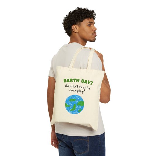 Earth Day Cotton Tote Bag