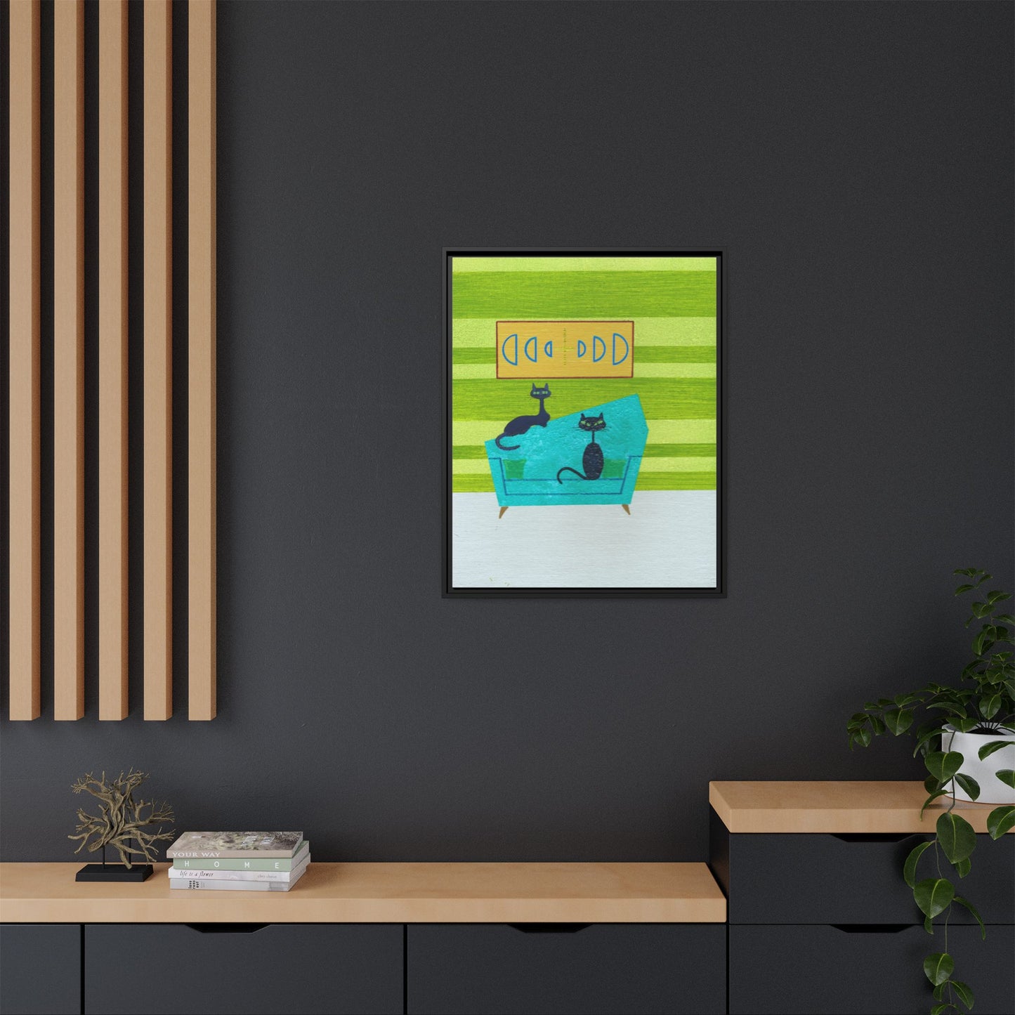 Just The Two Of Us Vintage Inspired Framed Canvas Print