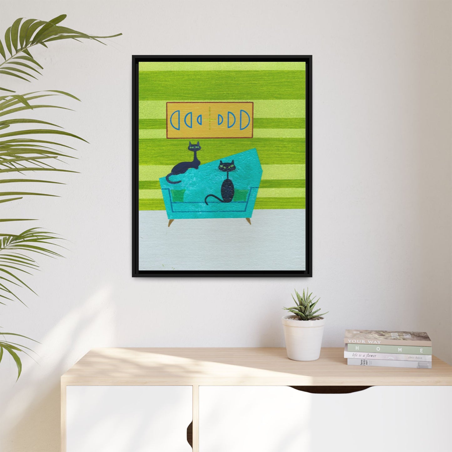 Just The Two Of Us Vintage Inspired Framed Canvas Print