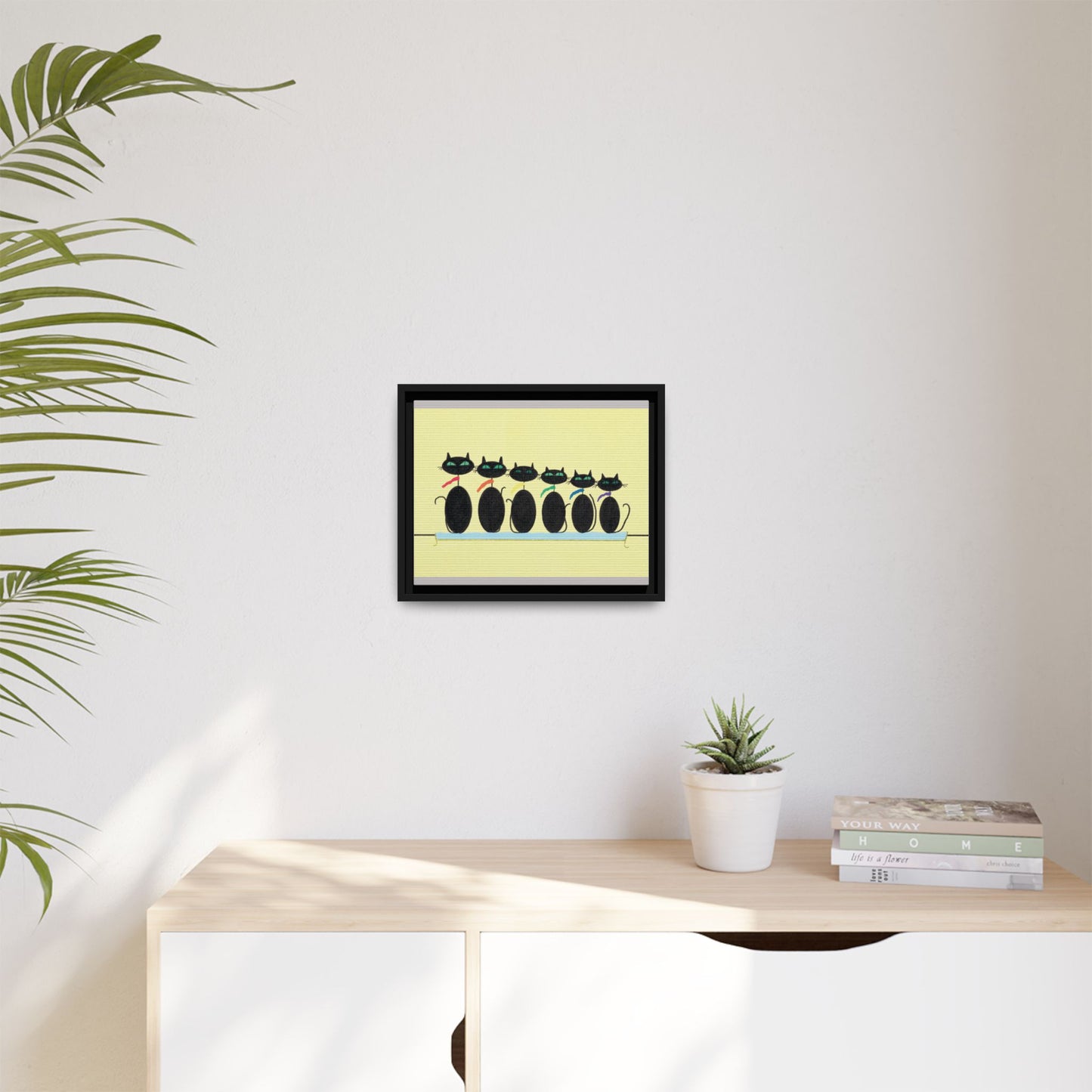 Pride Rainbow Cats Matte Canvas Framed Art