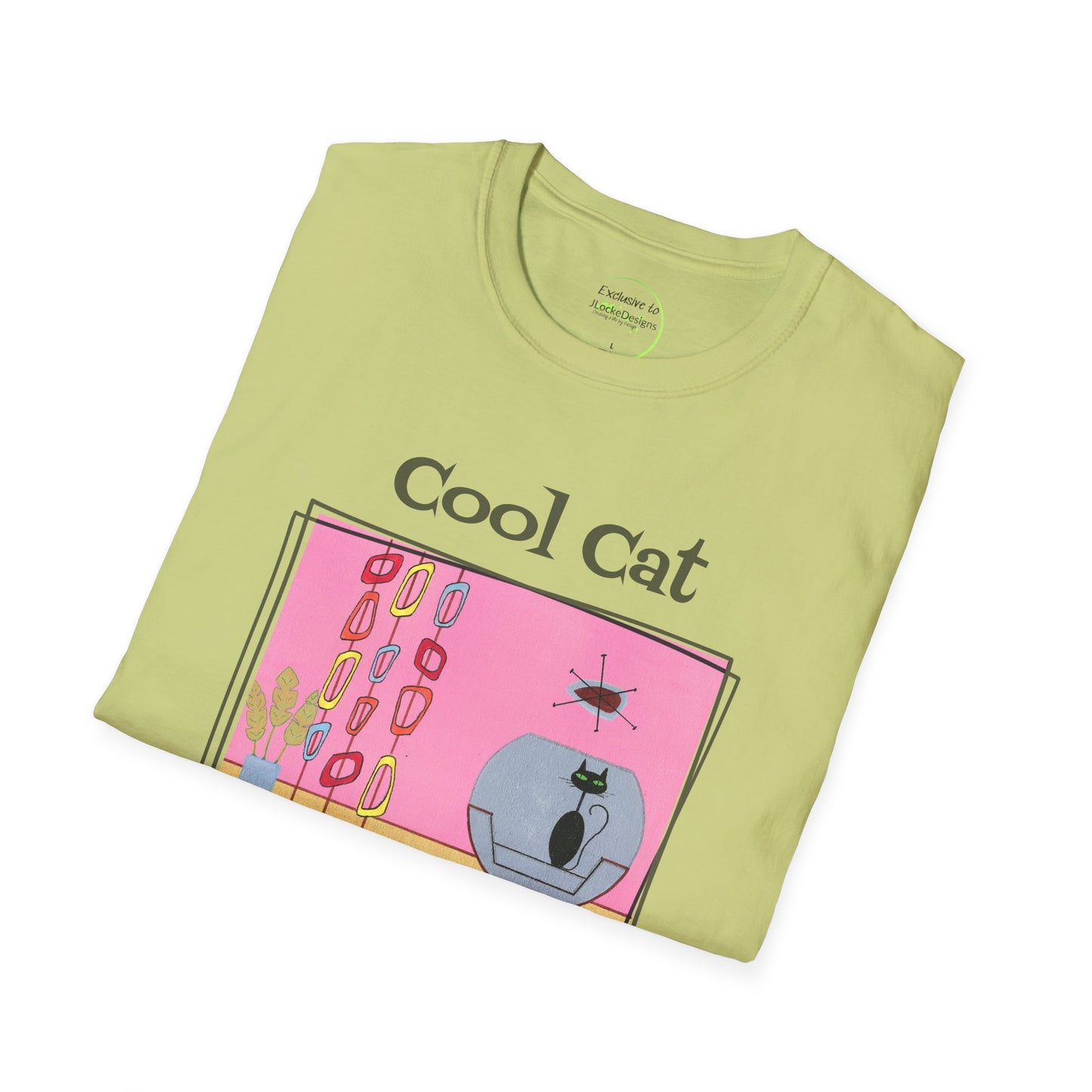 Cool Cat T-Shirt With Vintage Art