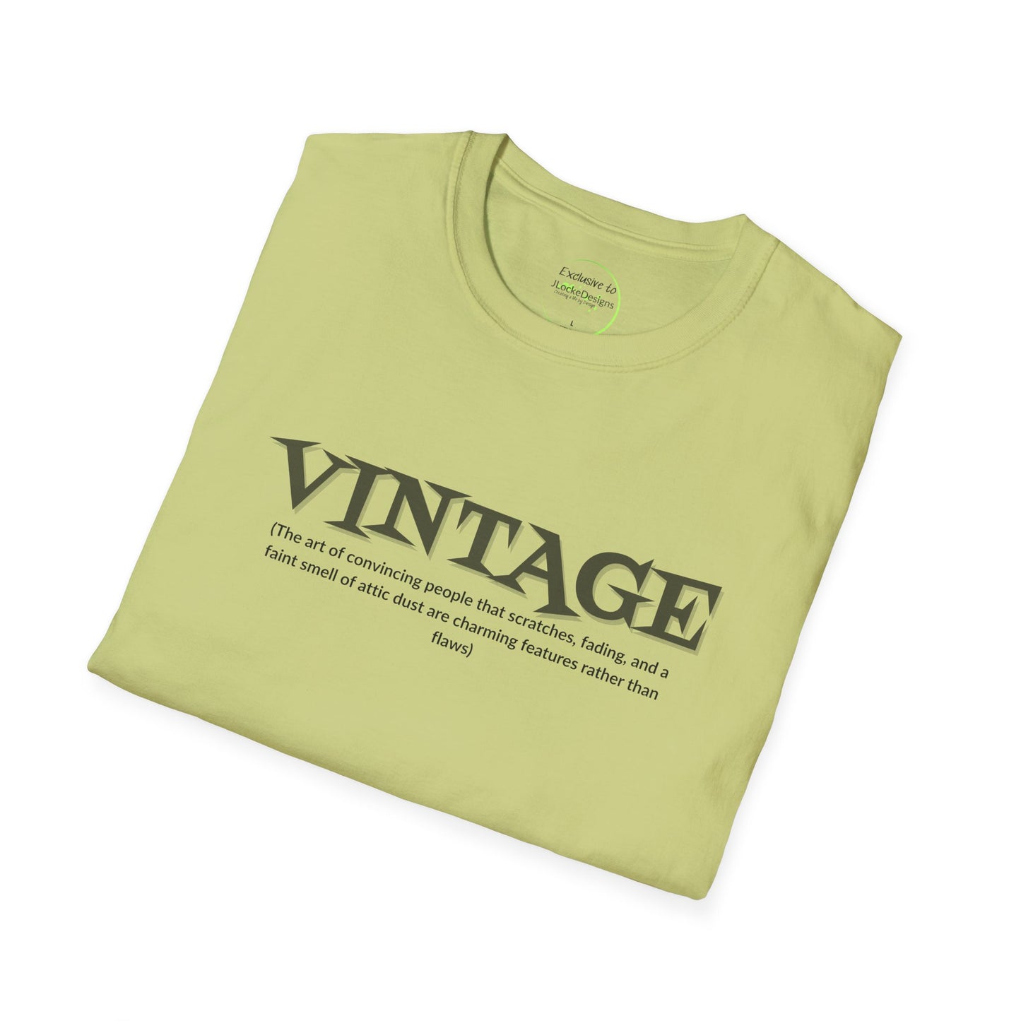 Vintage Definition T-Shirt — Text-Only Retro Typography Shirt