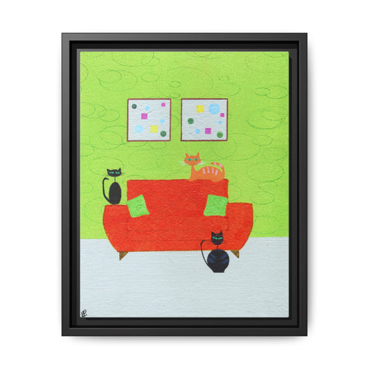 Triple Threat Vintage Inspired Framed Canvas Print