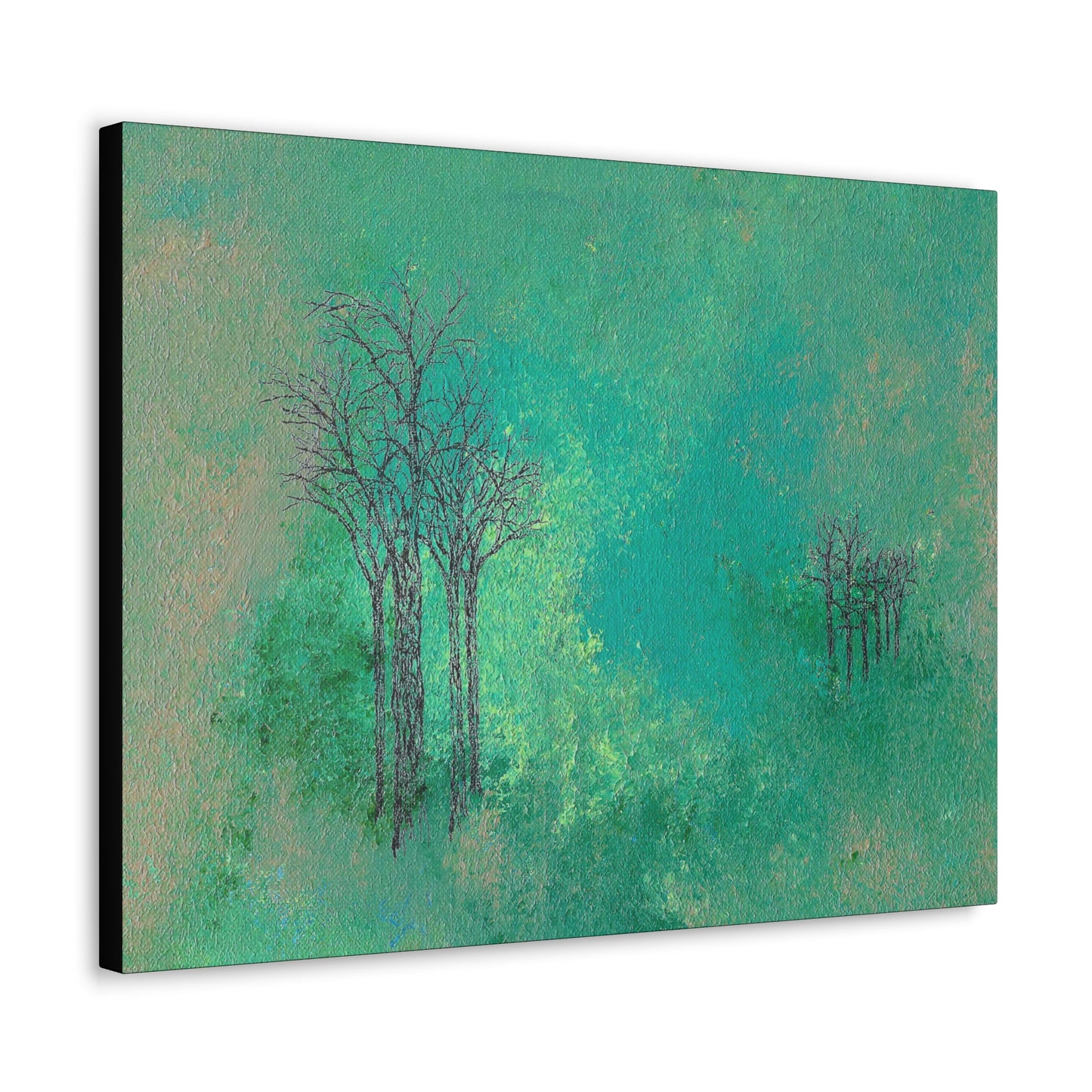 Titled "Trees In The Clouds" Abstract On Canvas