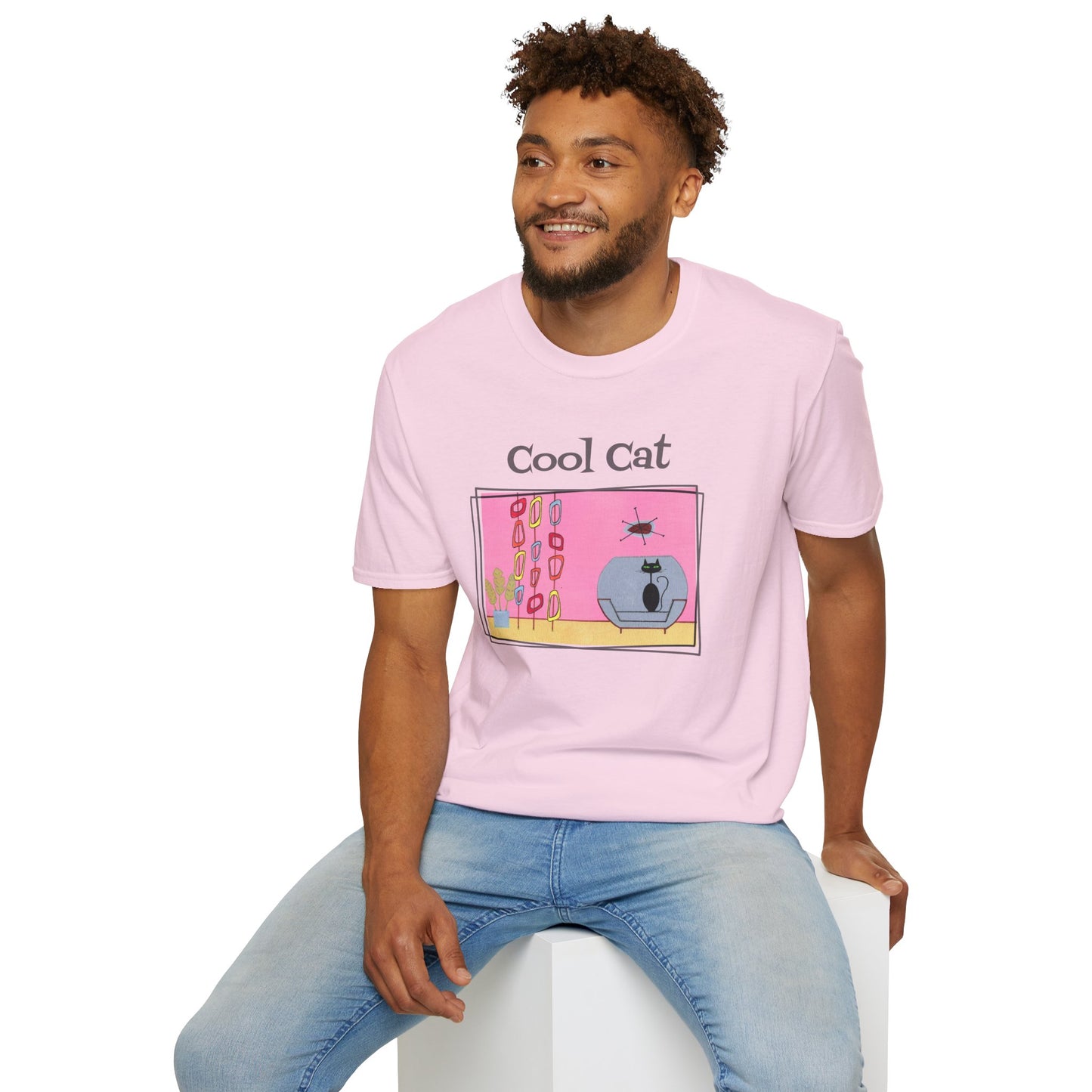 Cool Cat T-Shirt With Vintage Art