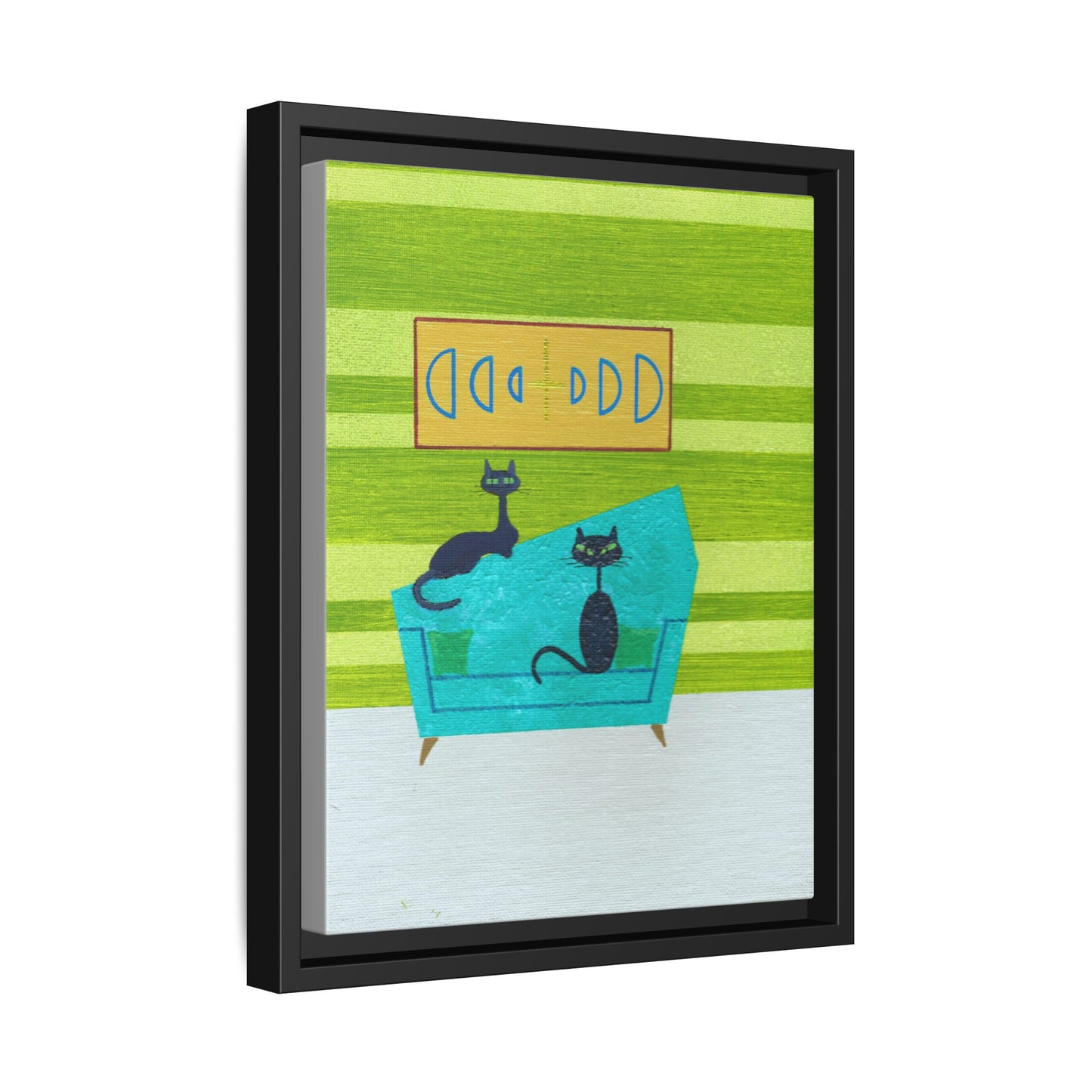 Just The Two Of Us Vintage Inspired Framed Canvas Print