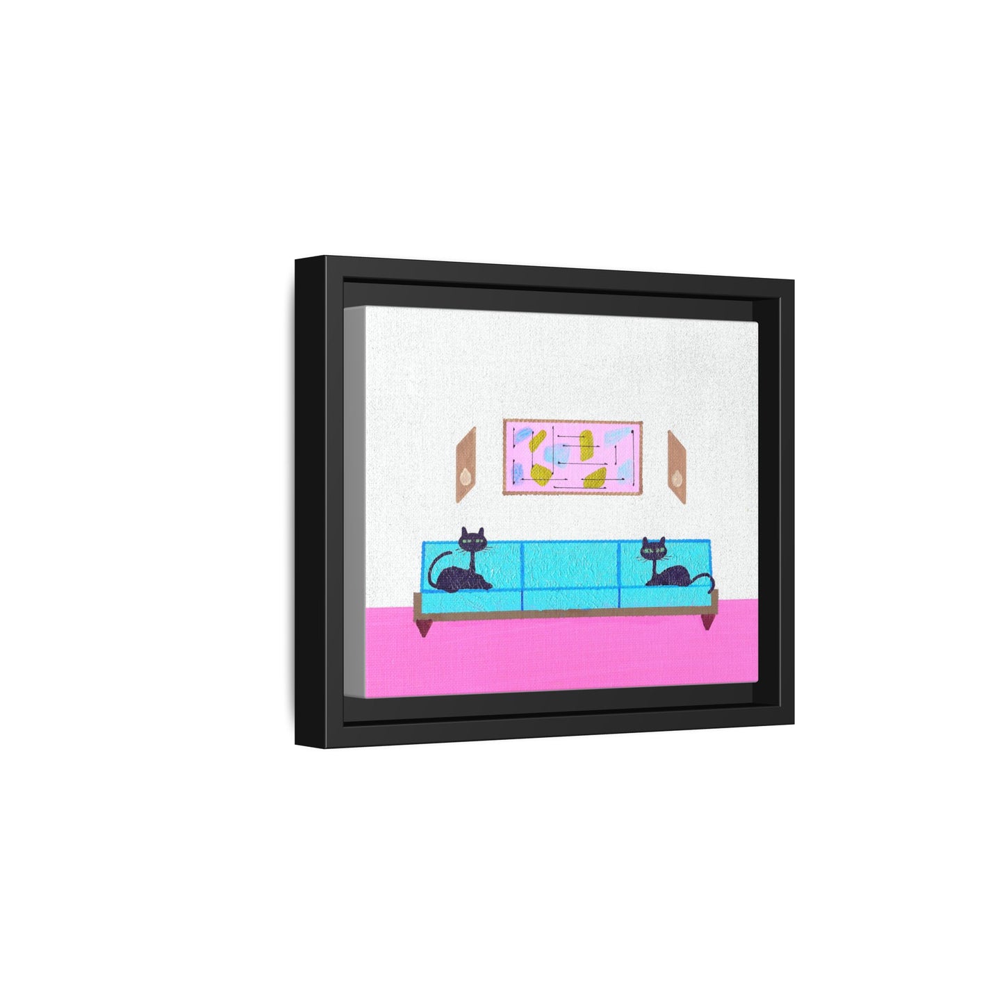 Well Behaved Vintage Inspired Framed Canvas Print