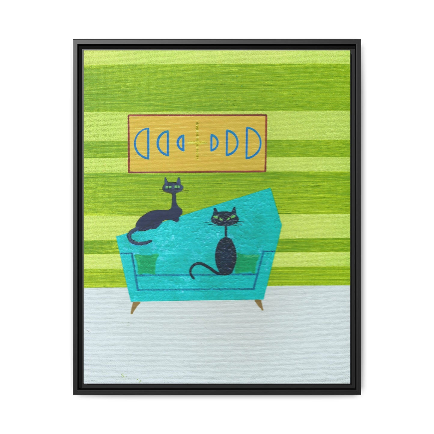 Just The Two Of Us Vintage Inspired Framed Canvas Print