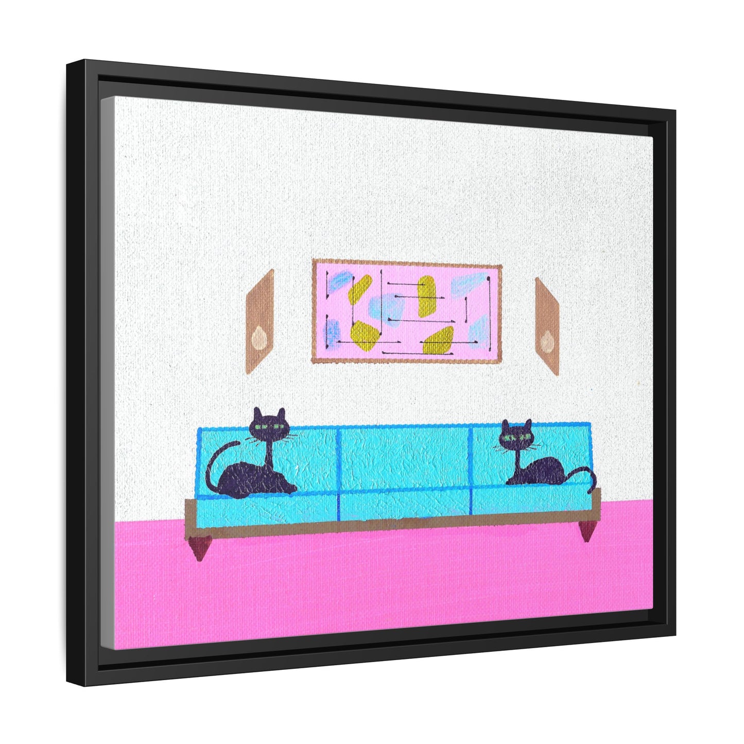 Well Behaved Vintage Inspired Framed Canvas Print