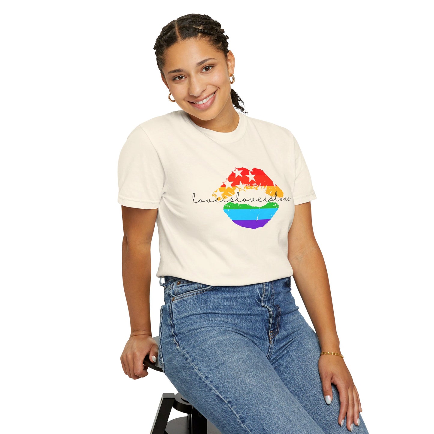 Pride Lips Tee, Love Is Love, Celebrating All Love LGBTQ+