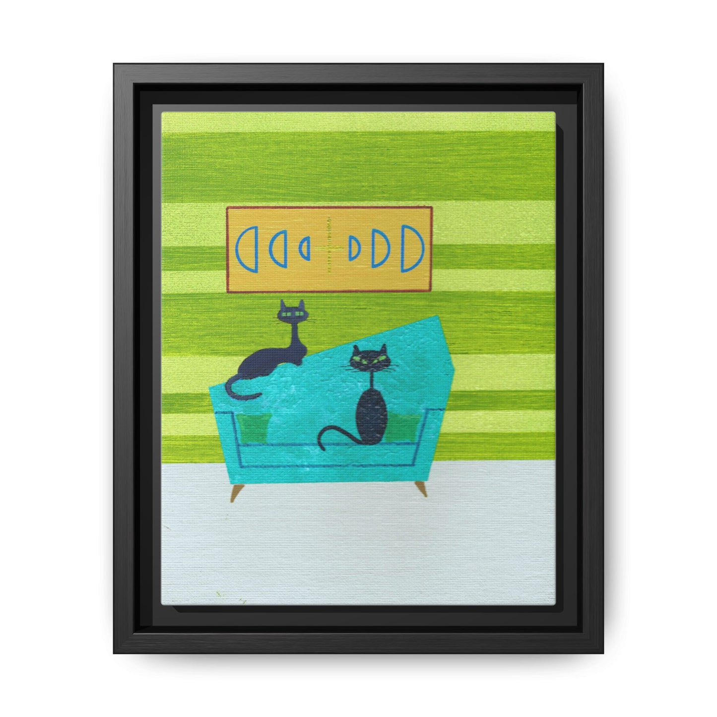 Just The Two Of Us Vintage Inspired Framed Canvas Print