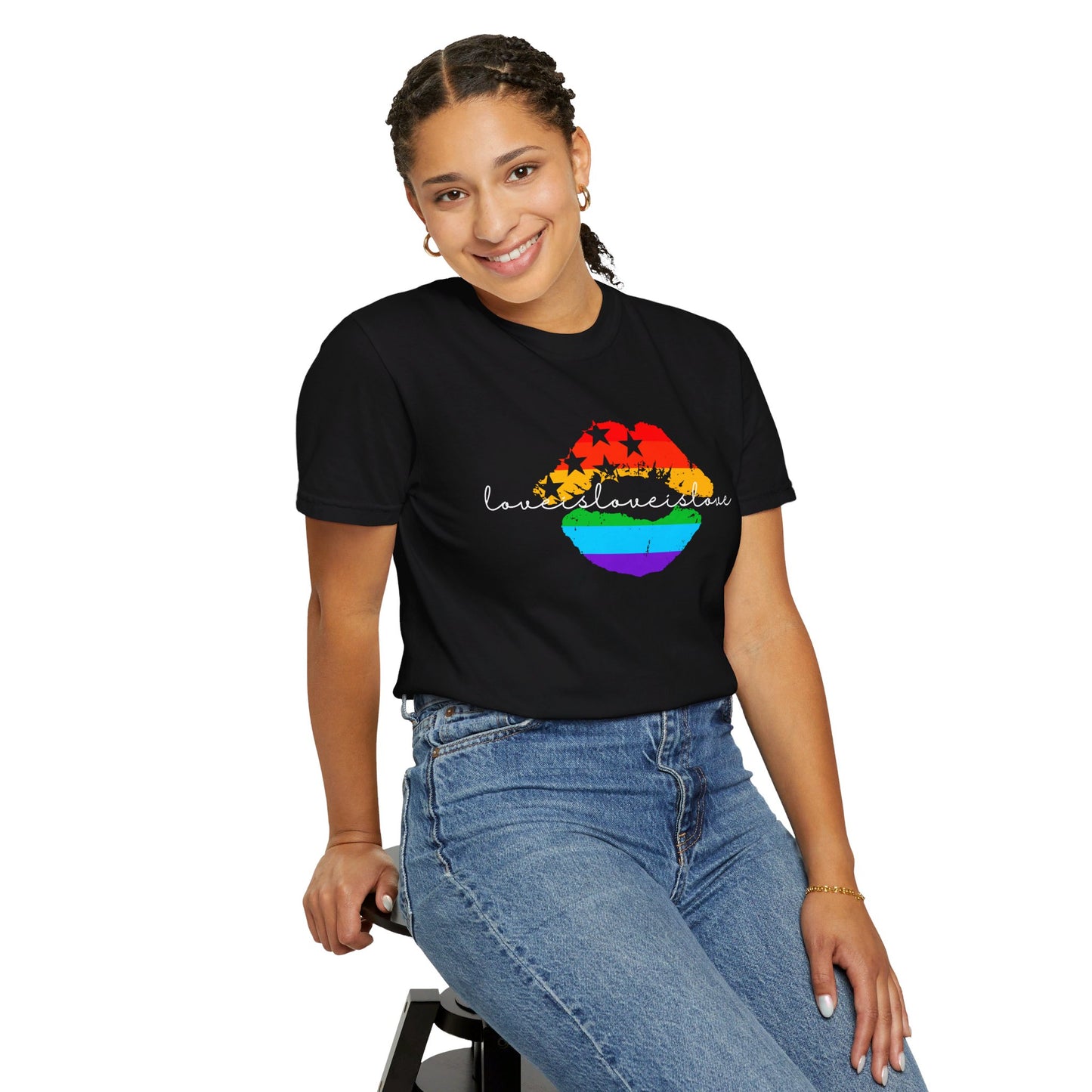 Pride Lips Tee, Love Is Love, Celebrating All Love LGBTQ+