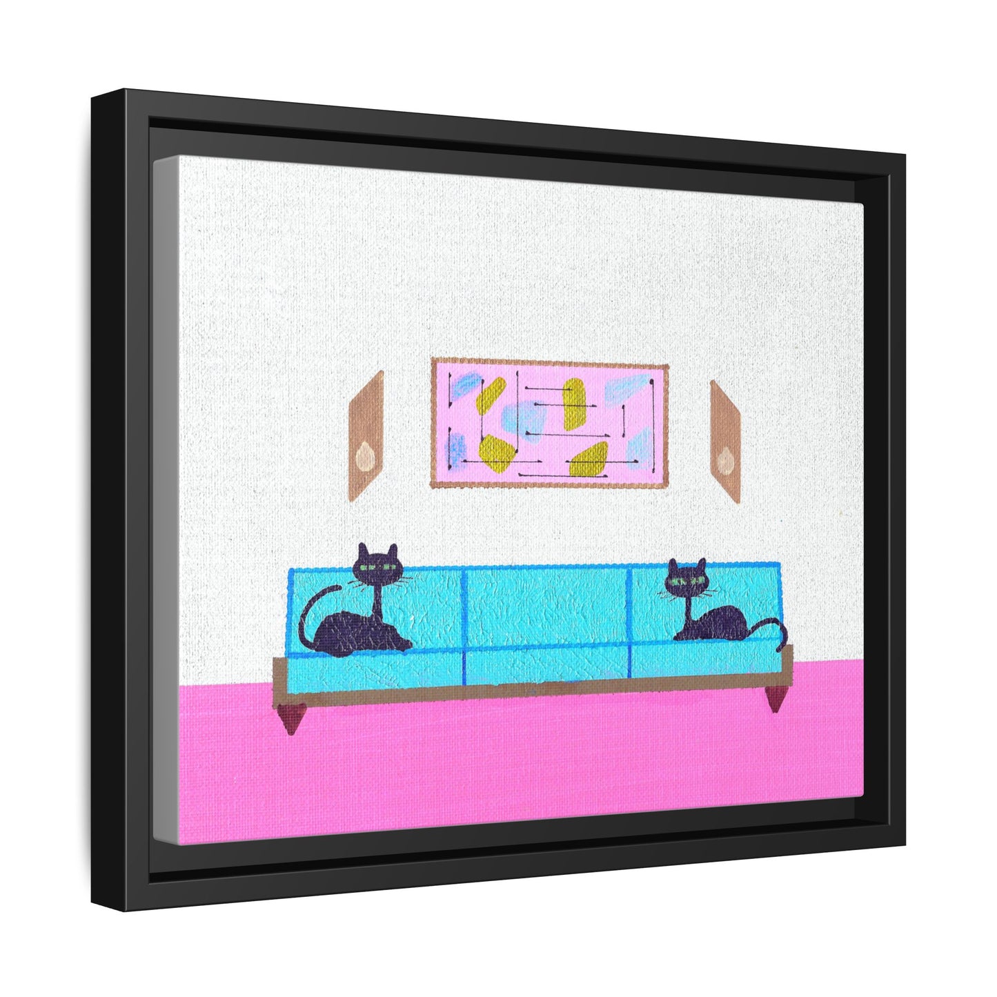 Well Behaved Vintage Inspired Framed Canvas Print
