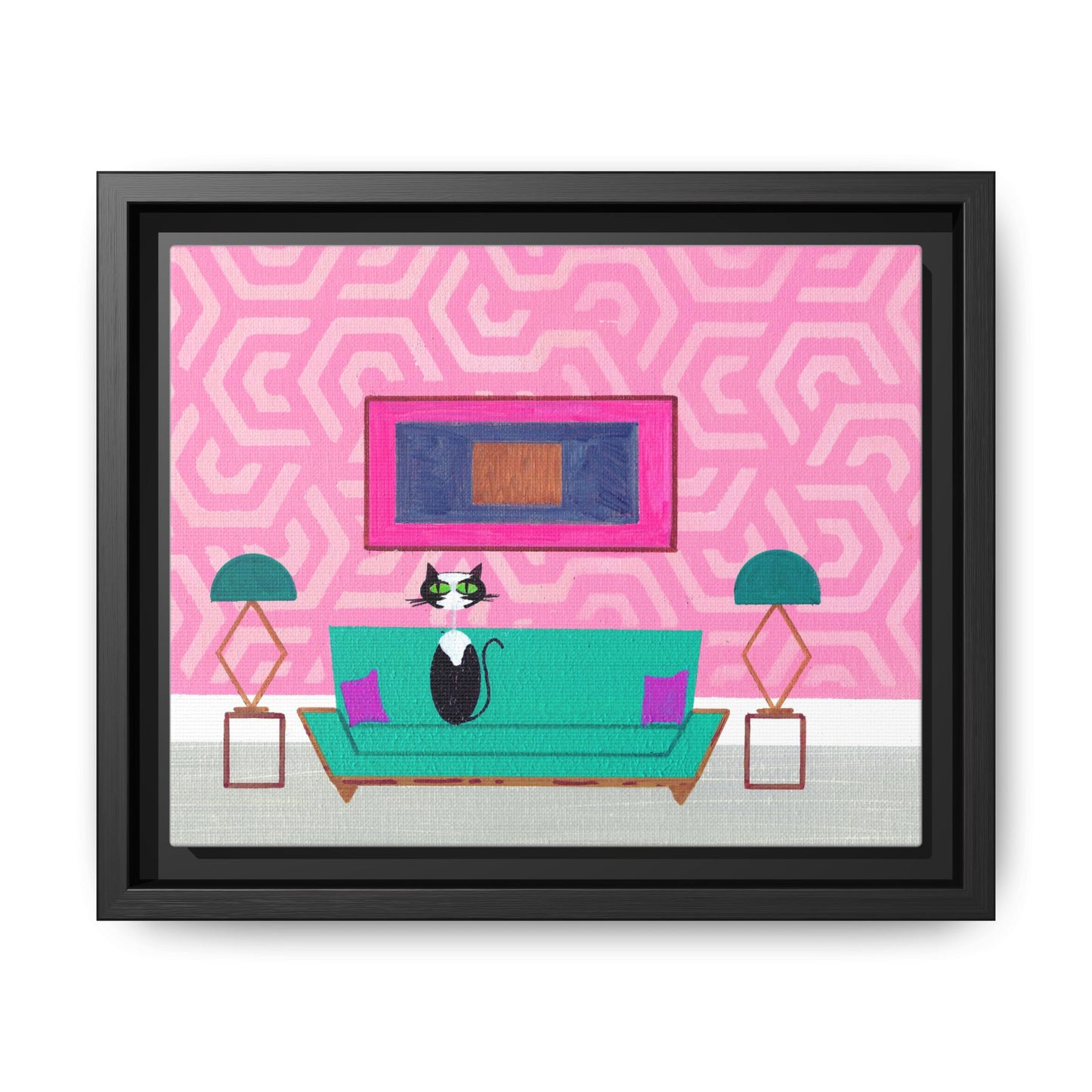 Mr. Tuxedo Framed Vintage Inspired Cat Art