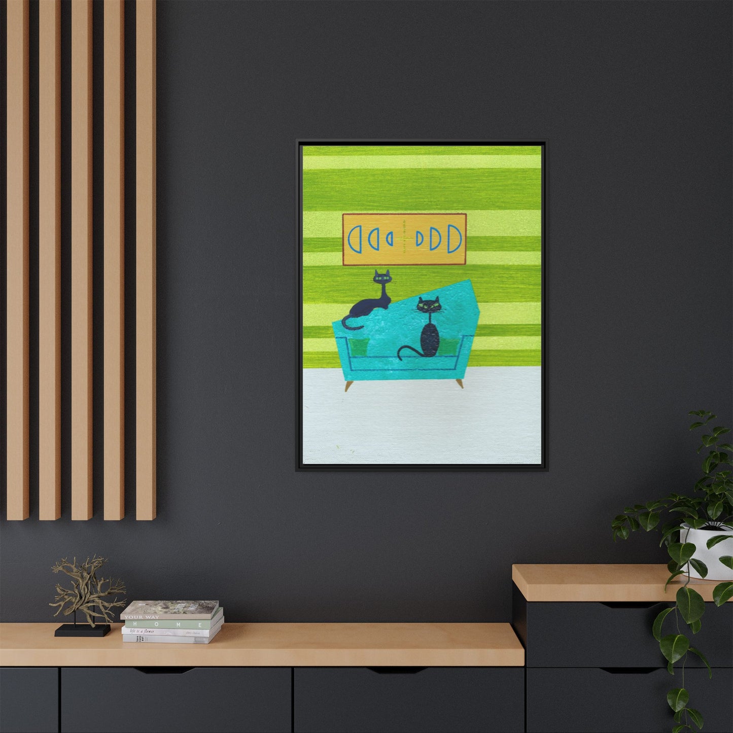 Just The Two Of Us Vintage Inspired Framed Canvas Print