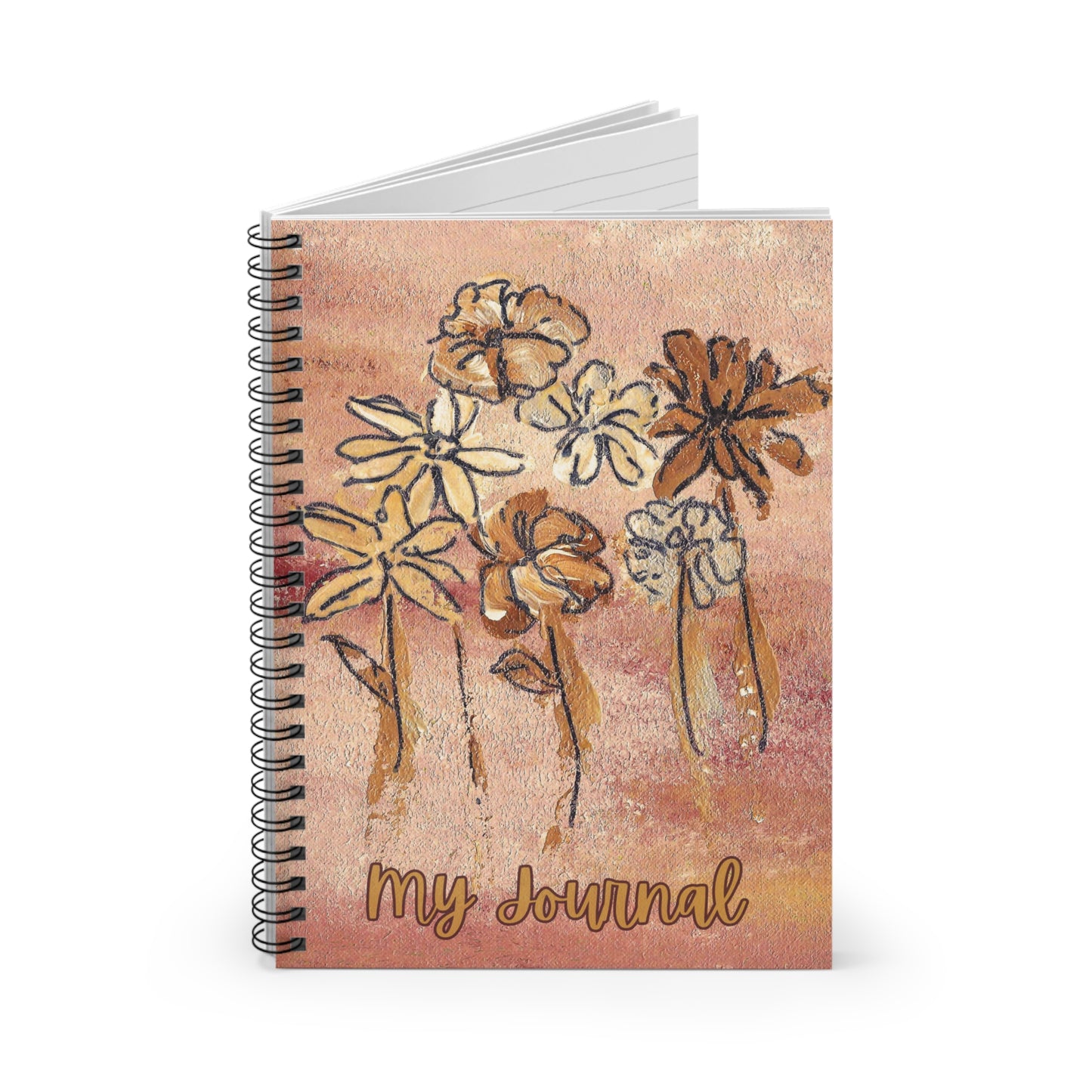 Monochrome Abstract Flowers Notebook-Everyday Journal