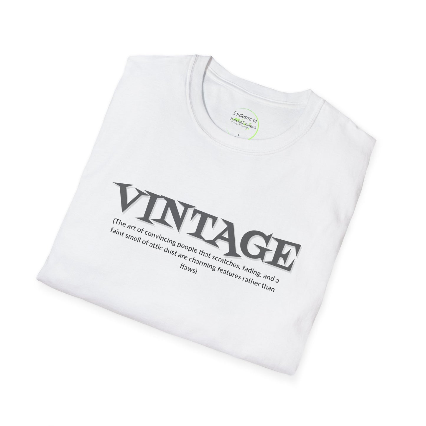 Vintage Definition T-Shirt — Text-Only Retro Typography Shirt