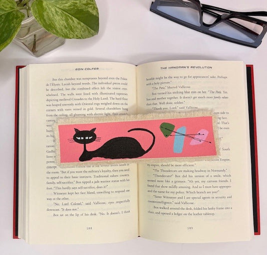 Vintage Cat Bookmark Art