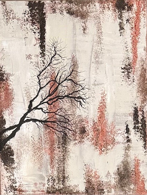 Titled Tree Branch In Winter